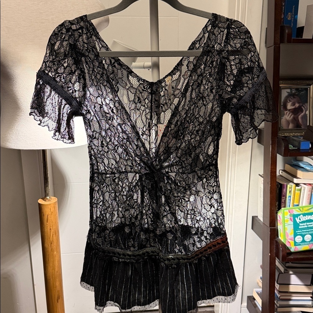 Free People lace beaded tunic New With Tags